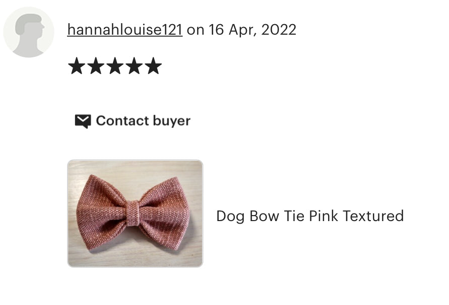 Baby Pink Dog Bow Tie