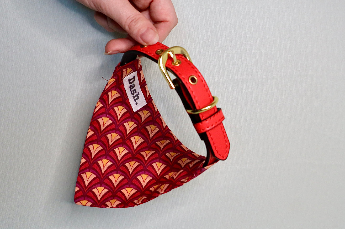 Geometric Pattern Dog Bandana - Pick your collar colour!