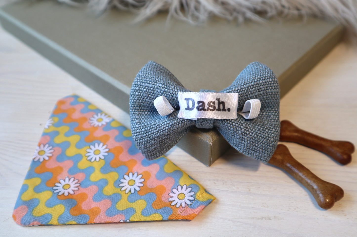 Baby Blue Dog Bow Tie