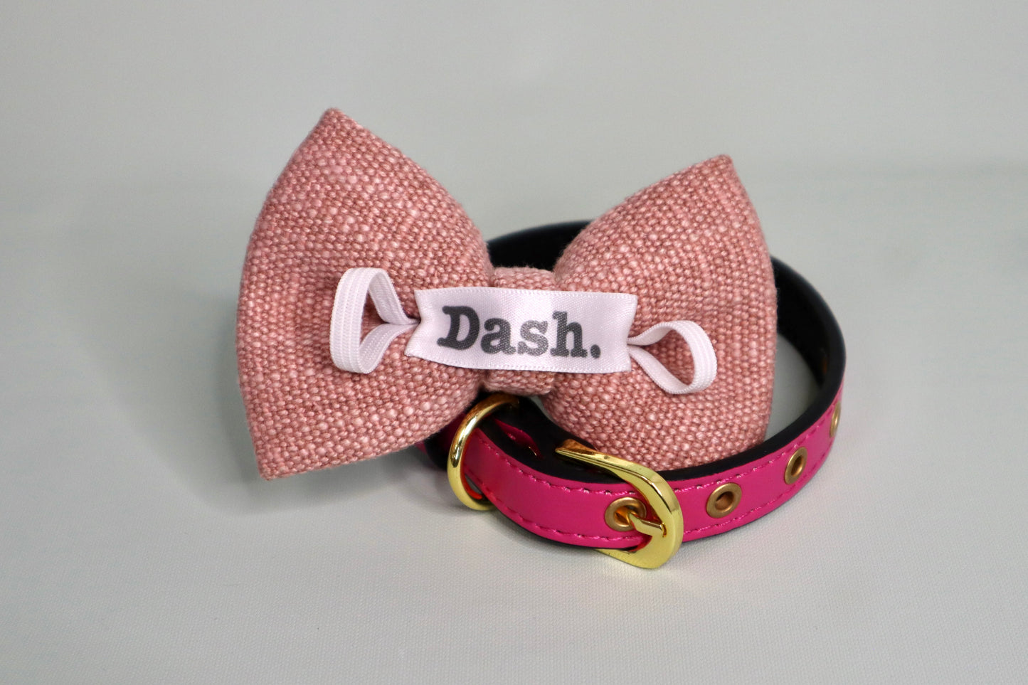 Baby Pink Dog Bow Tie