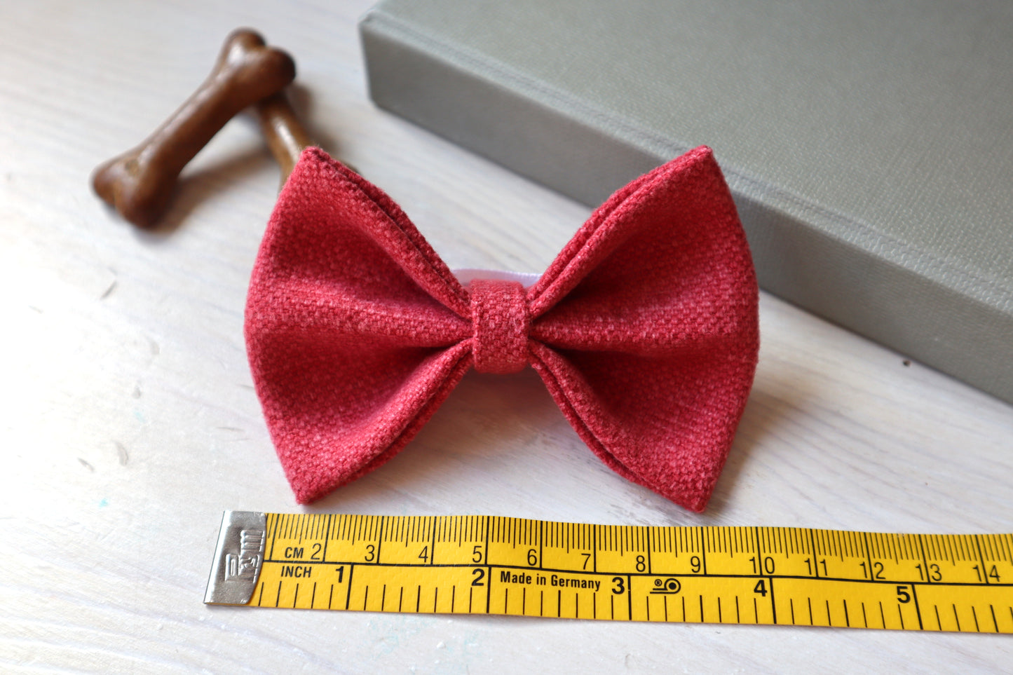 Rose Pink Dog Bow Tie