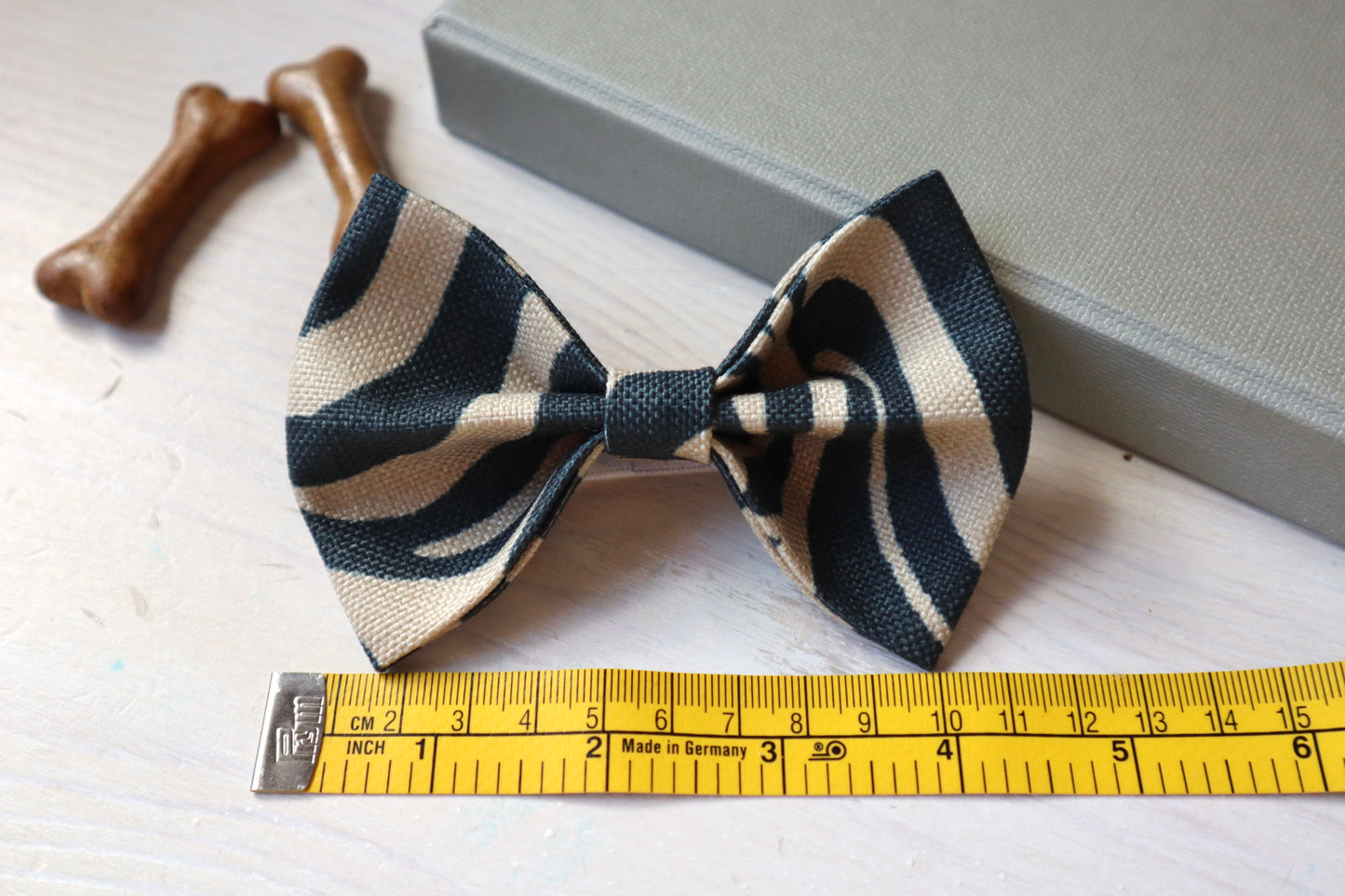 Zebra Print Dog Bow Tie