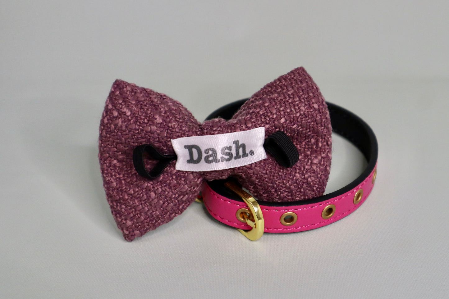 Purple Tweed Dog Bow Tie